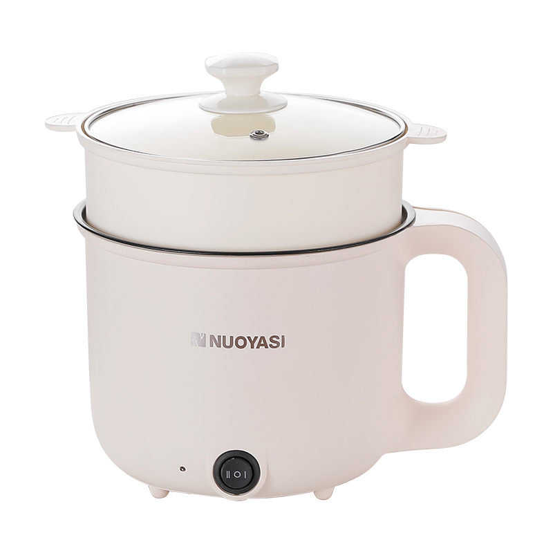 Household Electric Cooking Pot with Stainless Steel 304 Inner and Basket Steam Grid