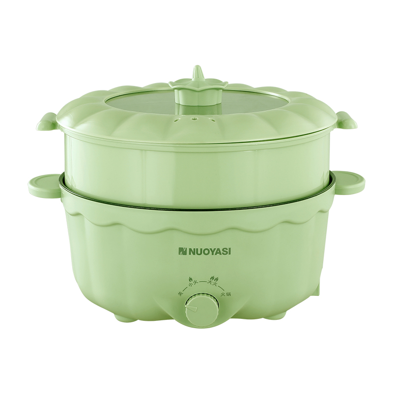 Electric Pot 4L Hot Pot Electric Rapid Noodles Cooker With Non-Stick Frying Pan