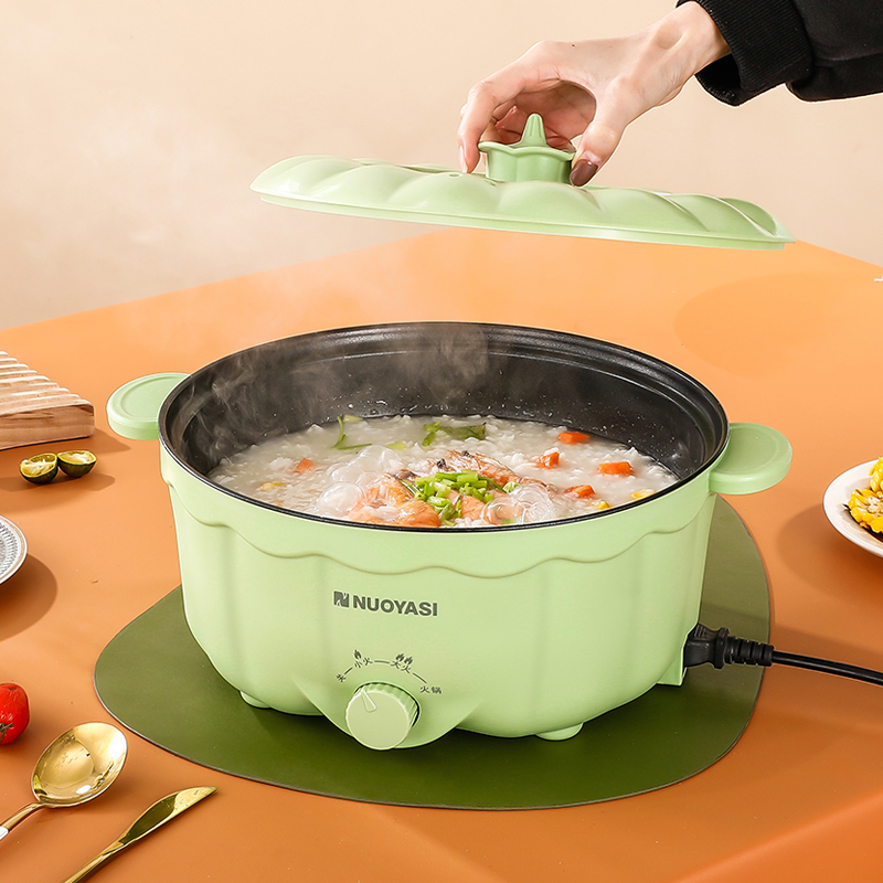 Electric Pot 4L Hot Pot Electric Rapid Noodles Cooker With Non-Stick Frying Pan