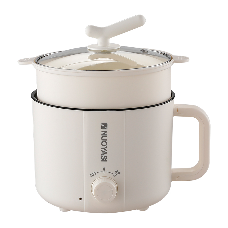 Electric Ramen Cooker Hot Pot Electric Dual Power Noodle Cooker