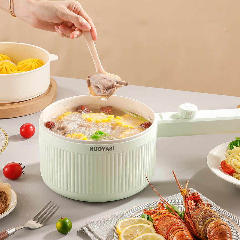 Electric Pot Large Capacity 2L Non-stick Strong Power 600W Multi-purpose with Steamer
