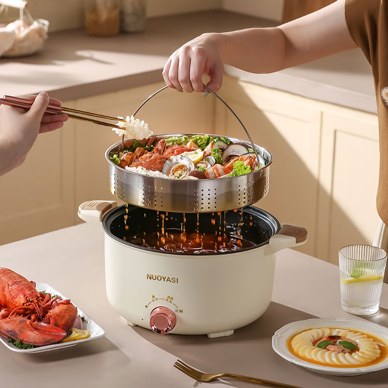 1000W 5L Large Capacity Electric Pressure Cookers Rice Cookers Wooden Kitchen Gift