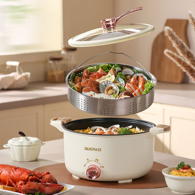 1000W 5L Large Capacity Electric Pressure Cookers Rice Cookers Wooden Kitchen Gift