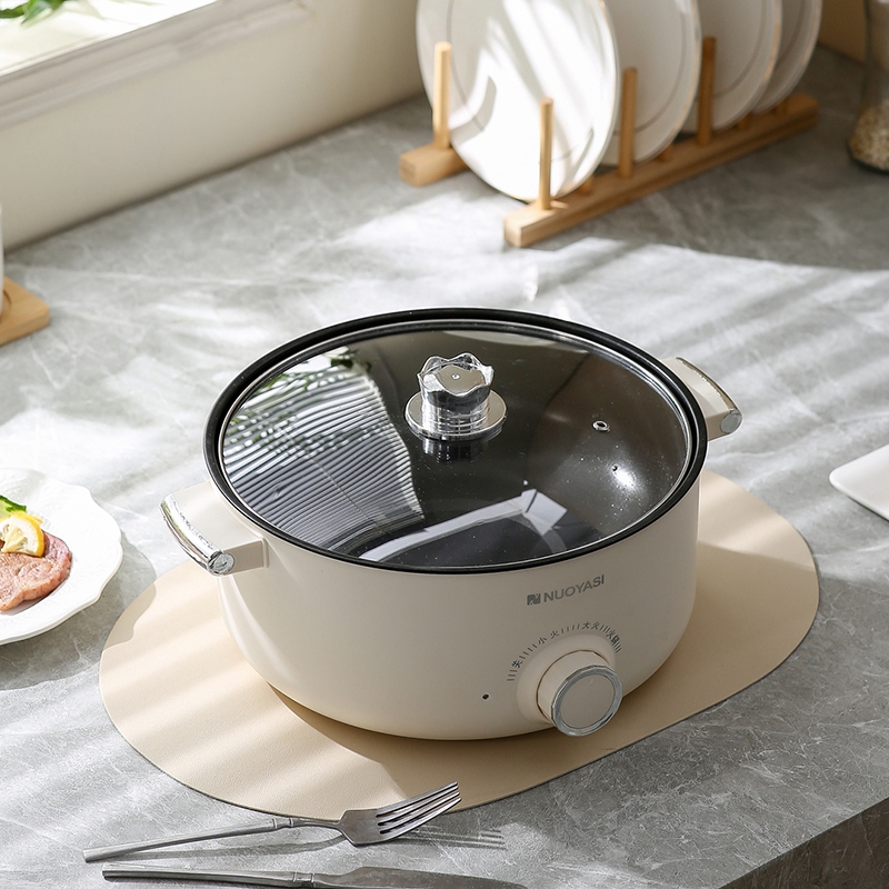 Hot Pot Electric With Steamer 4LRamen Cooker Non-Stick Sauté Pan