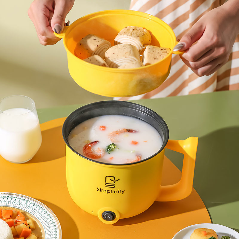 Dormitory Electric Rice Cooker With Steam 1.8 Liter and Household Electric Hot Pot