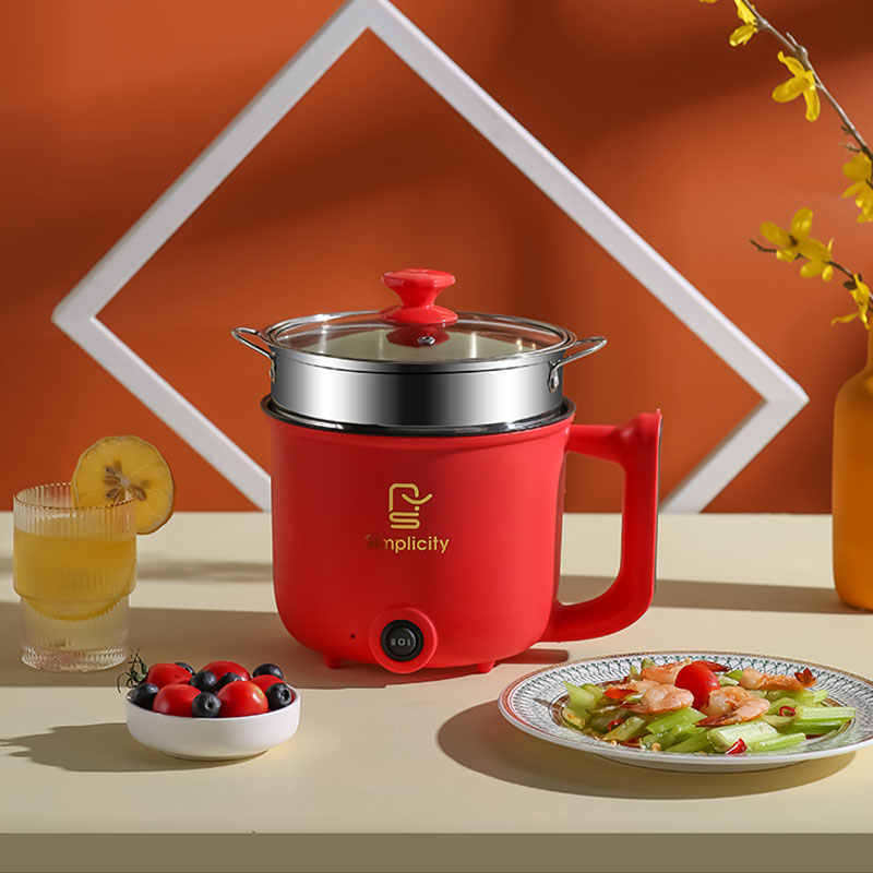 Dormitory Electric Rice Cooker With Steam 1.8 Liter and Household Electric Hot Pot