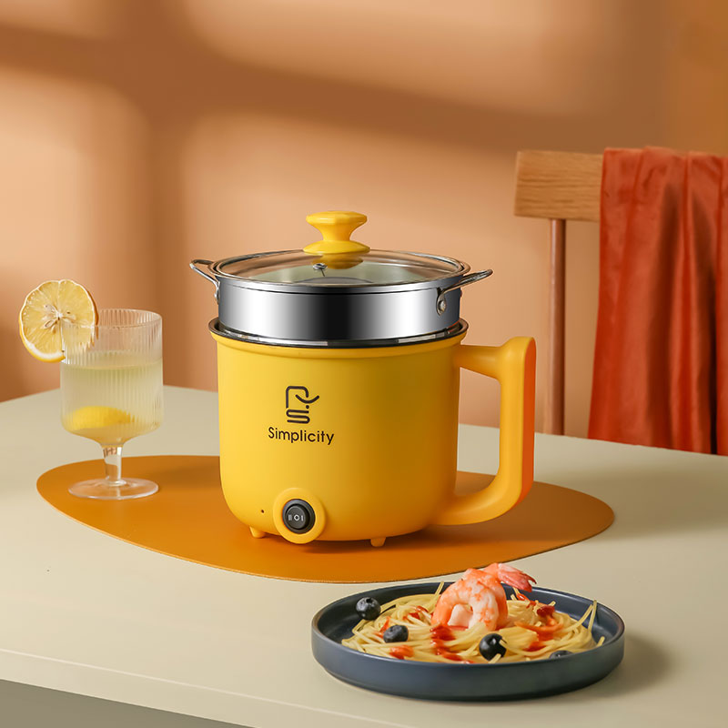 Dormitory Electric Rice Cooker With Steam 1.8 Liter and Household Electric Hot Pot