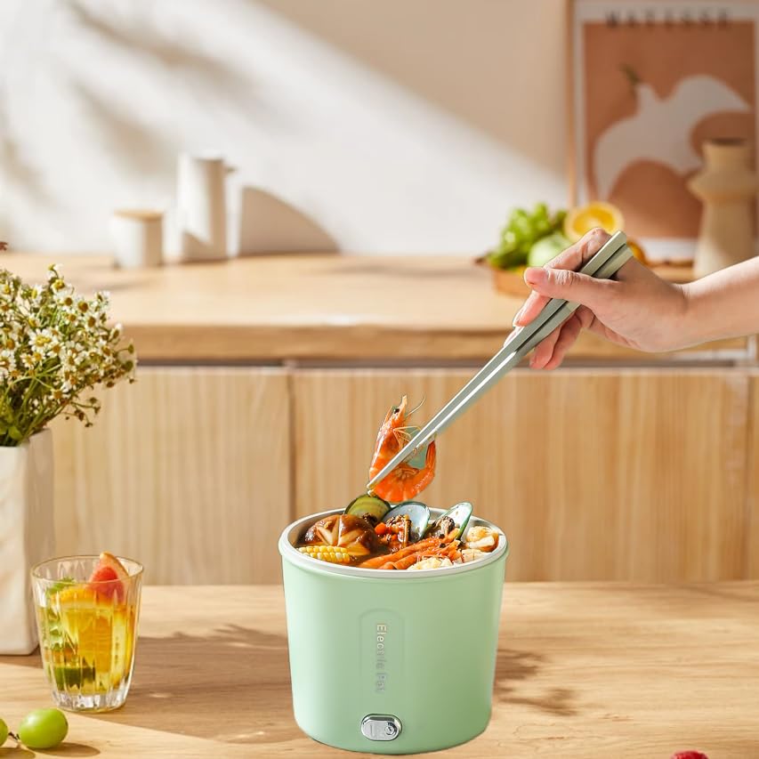 Hot Pot Electric, 1L Mini Ramen Cooker, 450W Rapid Noodles Cooker