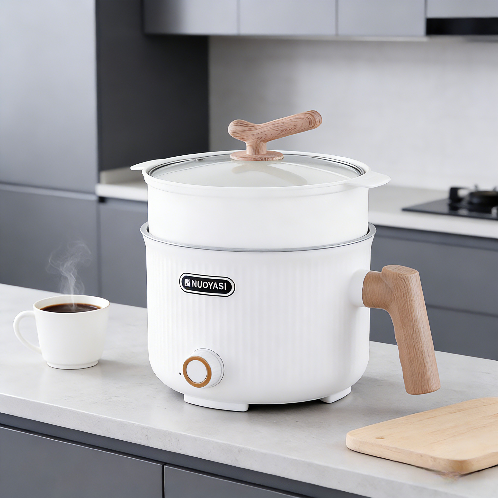 Manufacturing Electric Cooking Pot with steam and Temperated Glass Lid