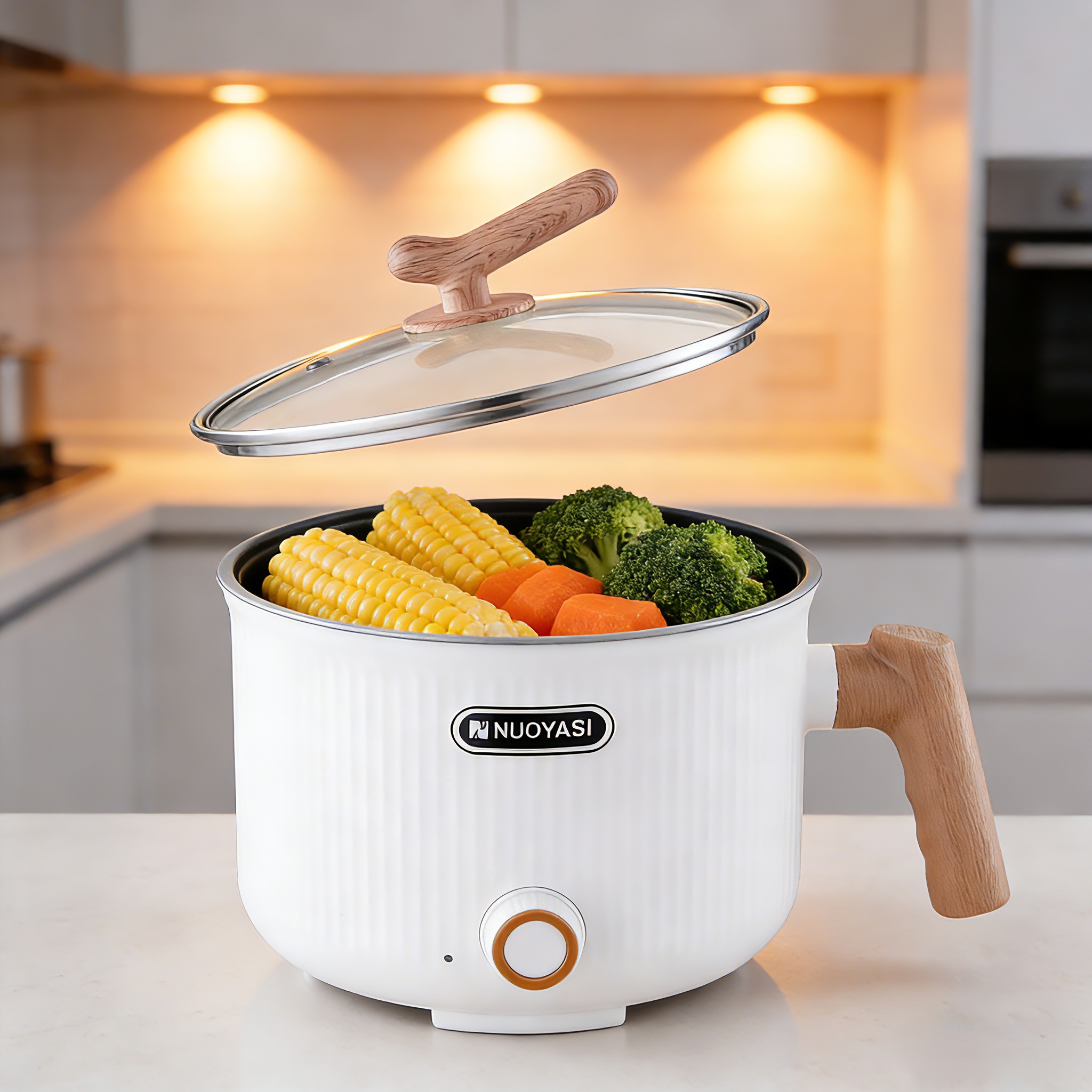 Manufacturing Electric Cooking Pot with steam and Temperated Glass Lid