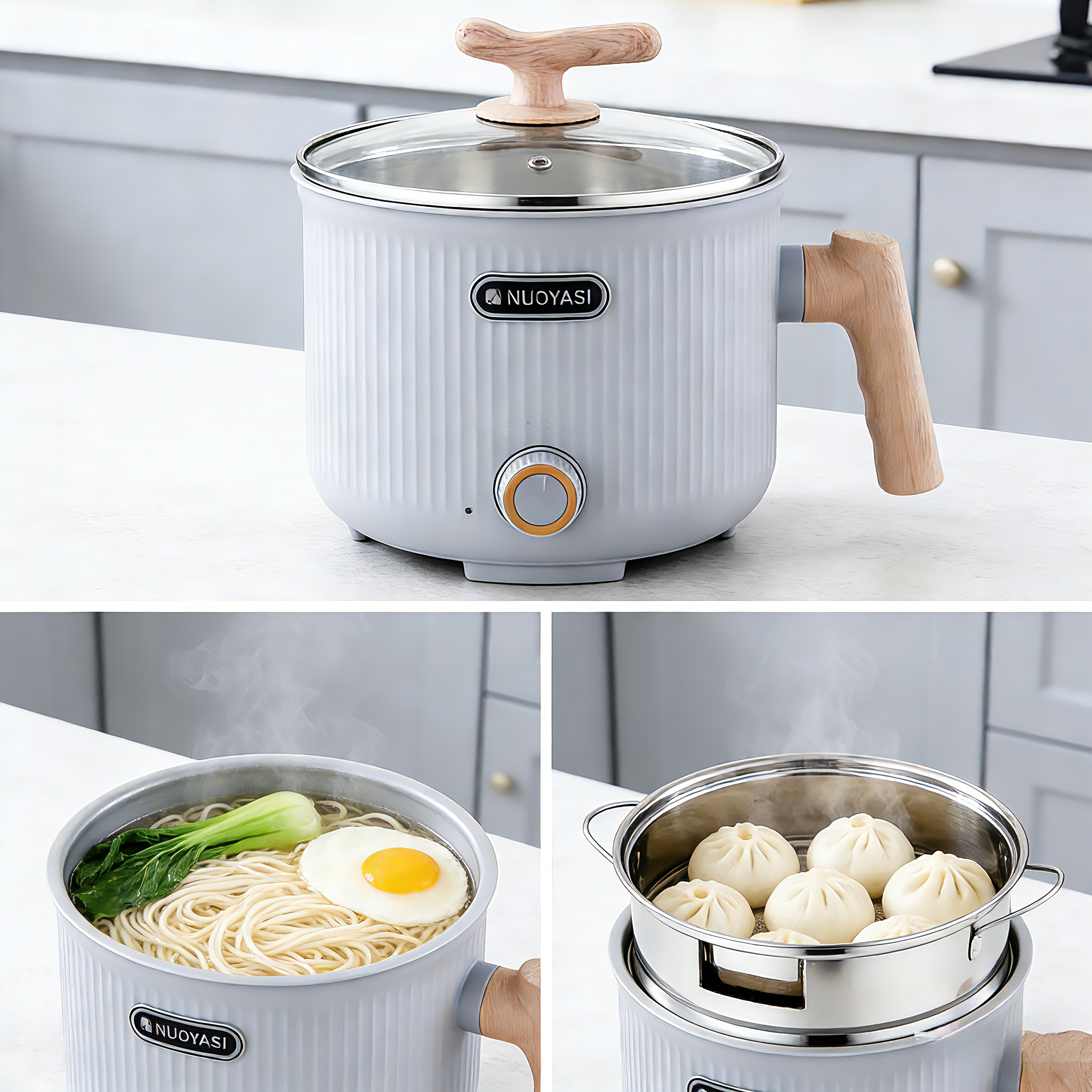 Manufacturing Electric Cooking Pot with steam and Temperated Glass Lid
