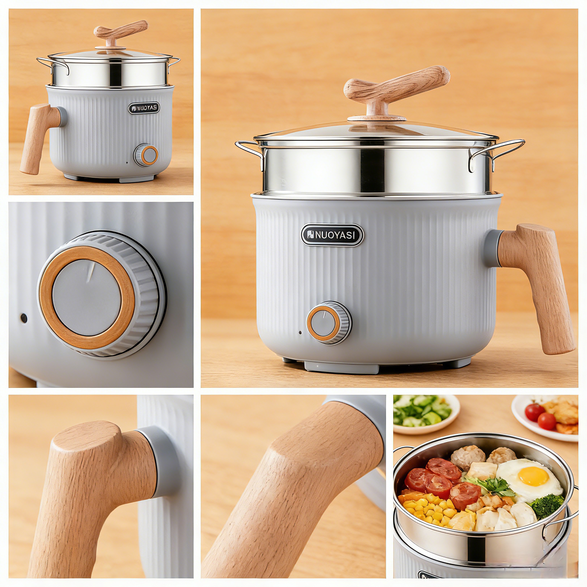 Manufacturing Electric Cooking Pot with steam and Temperated Glass Lid