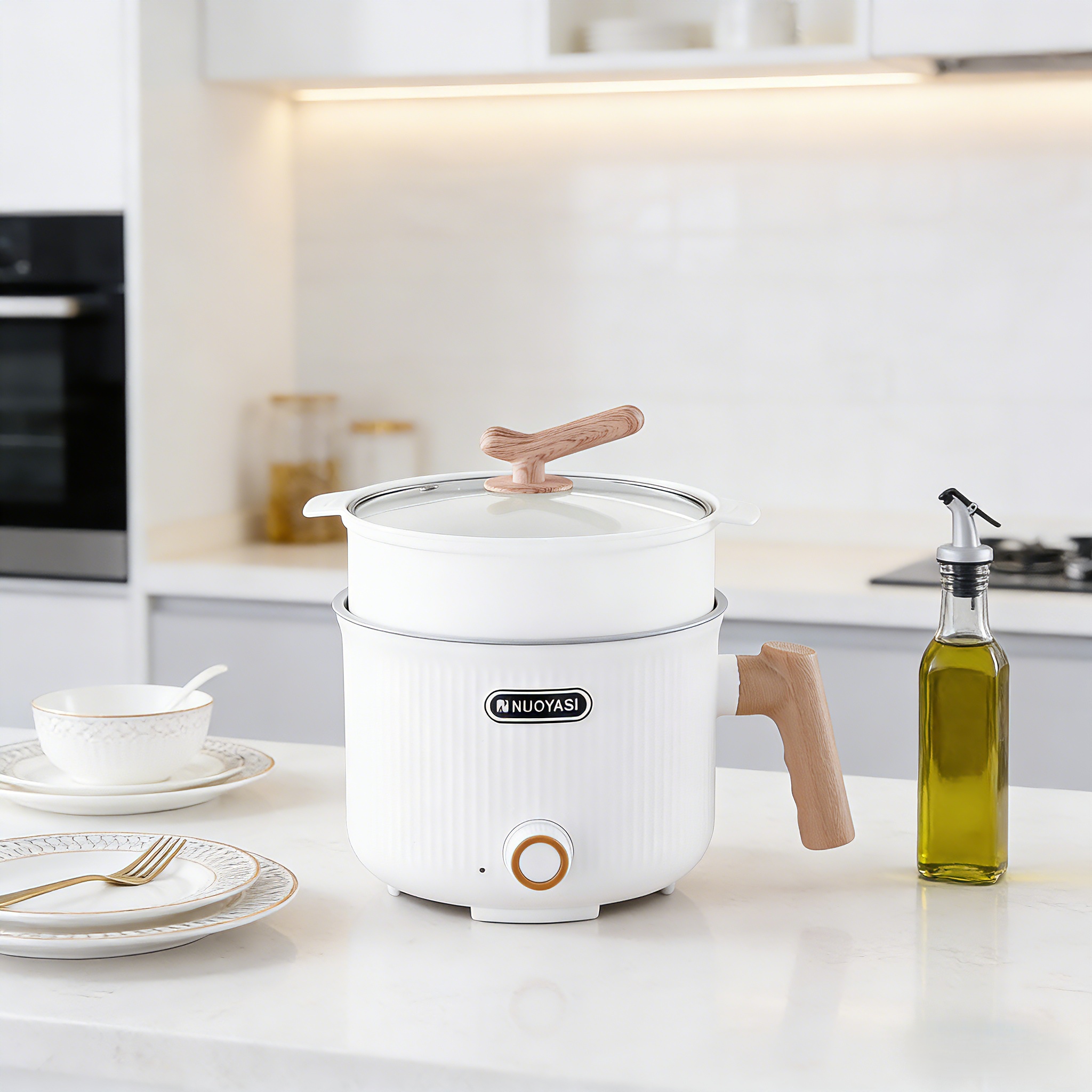 Manufacturing Electric Cooking Pot with steam and Temperated Glass Lid