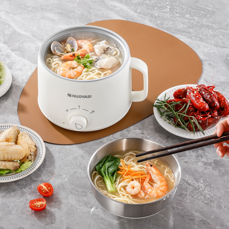 Household Electric Cooking Pot with Stainless Steel 304 Inner and Basket Steam Grid